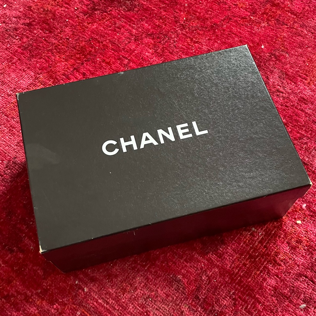 Empty Chanel Shoe Box For Storage Decor Crafts